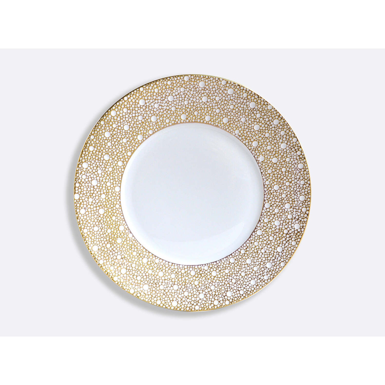 Bernardaud Plate 10.2", Limoges porcelain, Ecume Mordoré collection, on a white background
