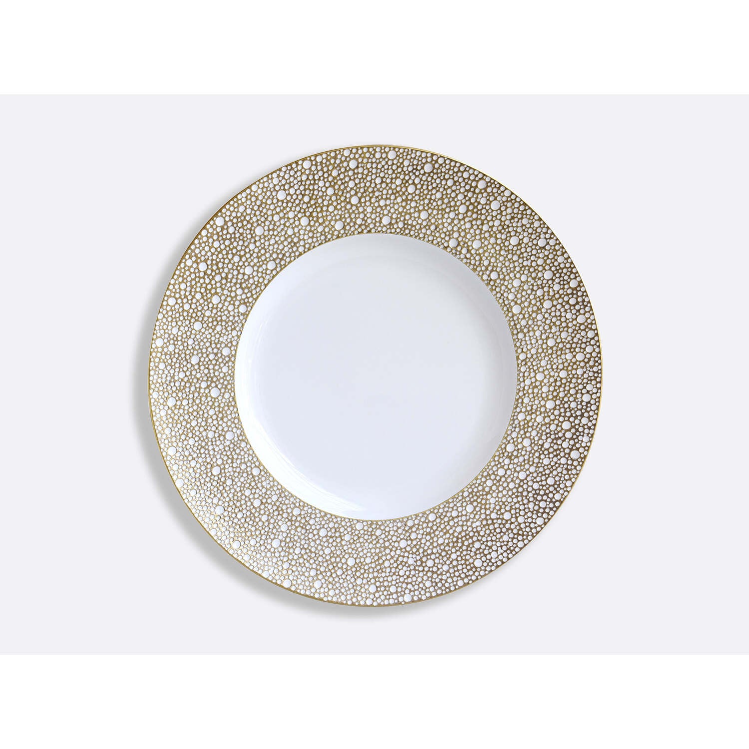 Bernardaud Plate 12.6", Limoges porcelain, Ecume Mordoré collection, on a white background