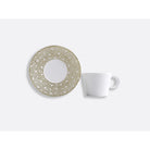 Bernardaud Tea cup and saucer gift box - 5.7 oz, Limoges porcelain, Ecume Mordoré collection, detail view