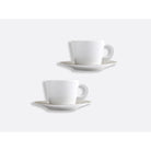 Bernardaud Tea cup and saucer gift box - 5.7 oz, Limoges porcelain, Ecume Mordoré collection, detail view