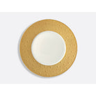 Bernardaud Plate 10.5", Limoges porcelain, Ecume Or collection, on a white background