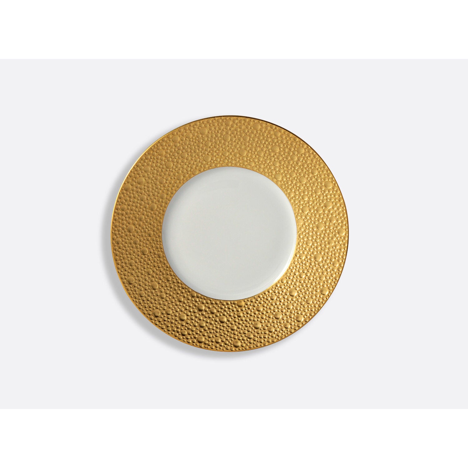 Bernardaud Plate 6.5", Limoges porcelain, Ecume Or collection, on a white background