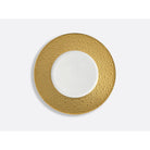 Bernardaud Plate 8.5", Limoges porcelain, Ecume Or collection, on a white background