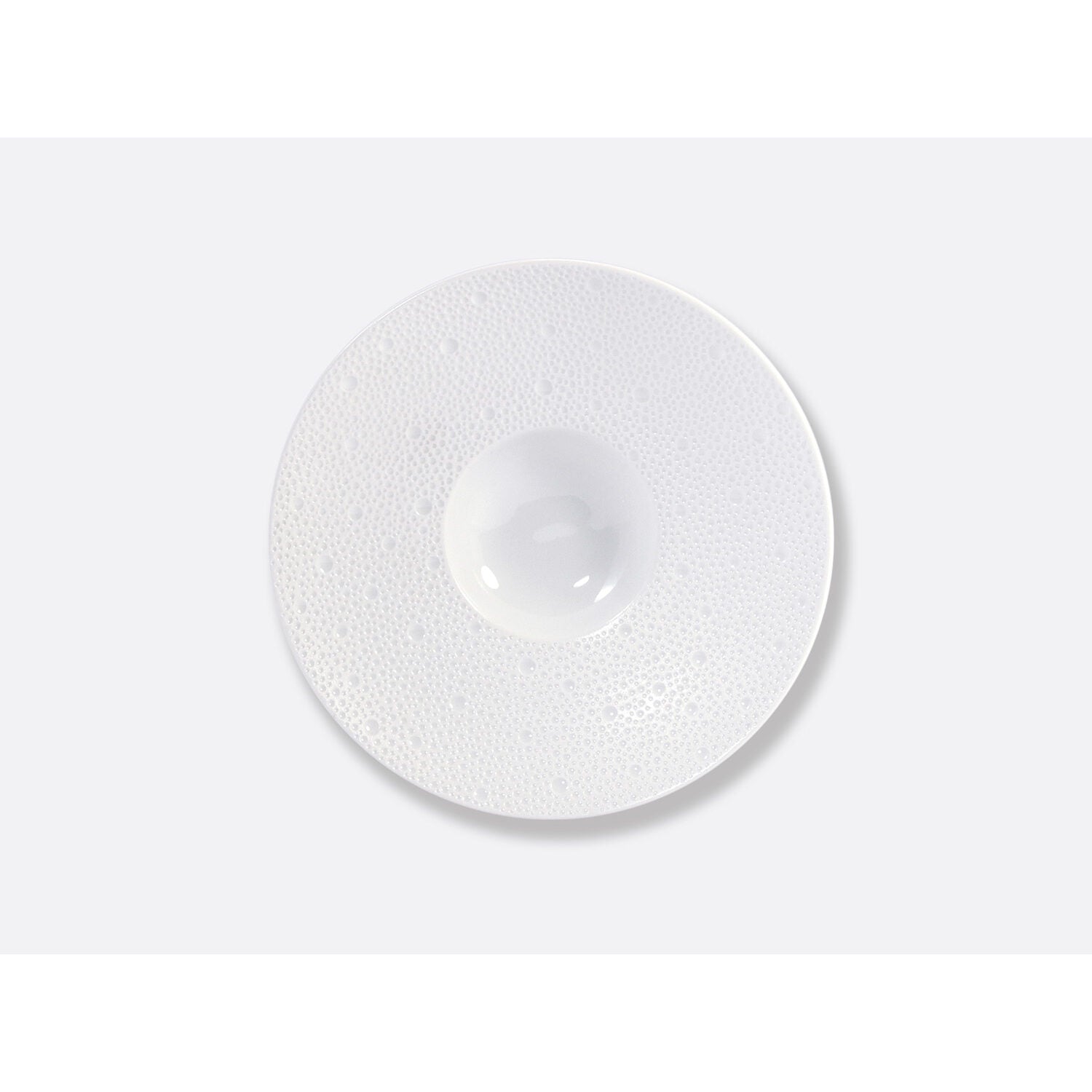 Bernardaud Pacific coupe 9.5", Limoges porcelain, Ecume collection, on a white background