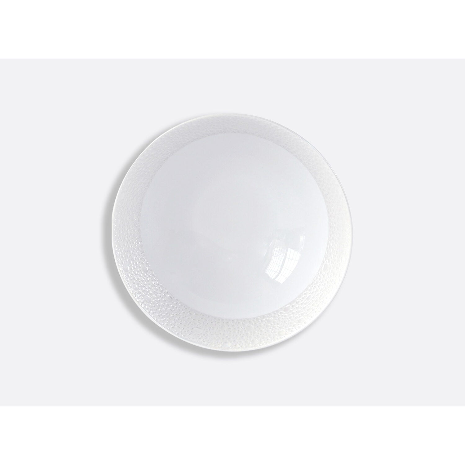 Bernardaud Cereal bowl, Limoges porcelain, Écume Perle collection, detail view