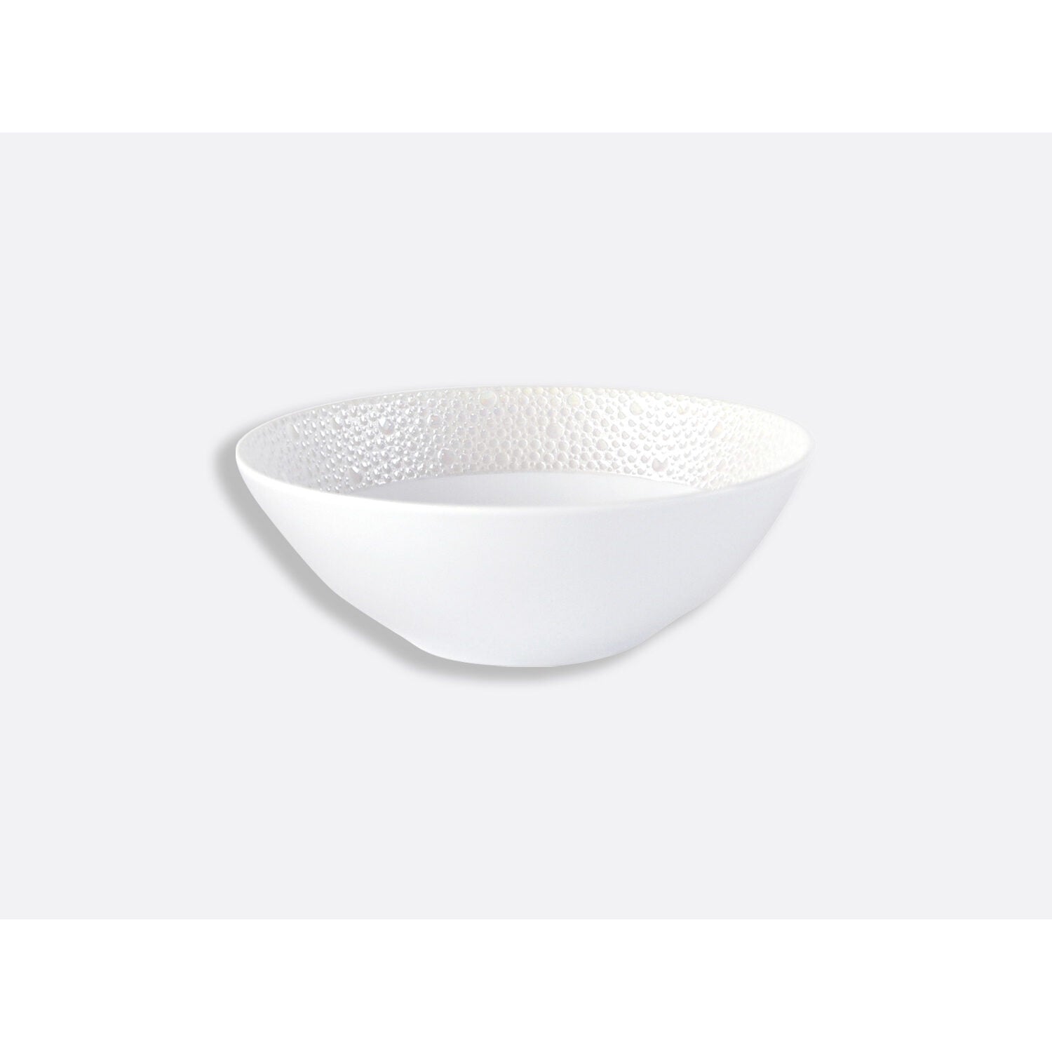 Bernardaud Cereal bowl, Limoges porcelain, Écume Perle collection, on a white background