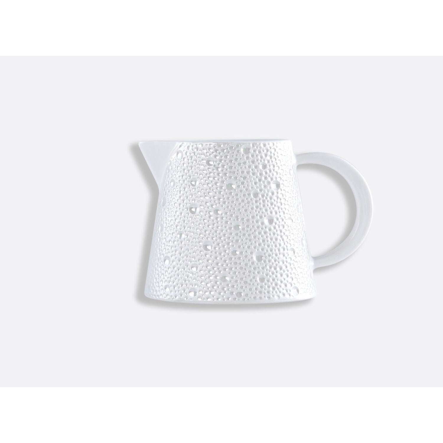 Bernardaud Creamer 8.5 oz, Limoges porcelain, Écume Perle collection, on a white background
