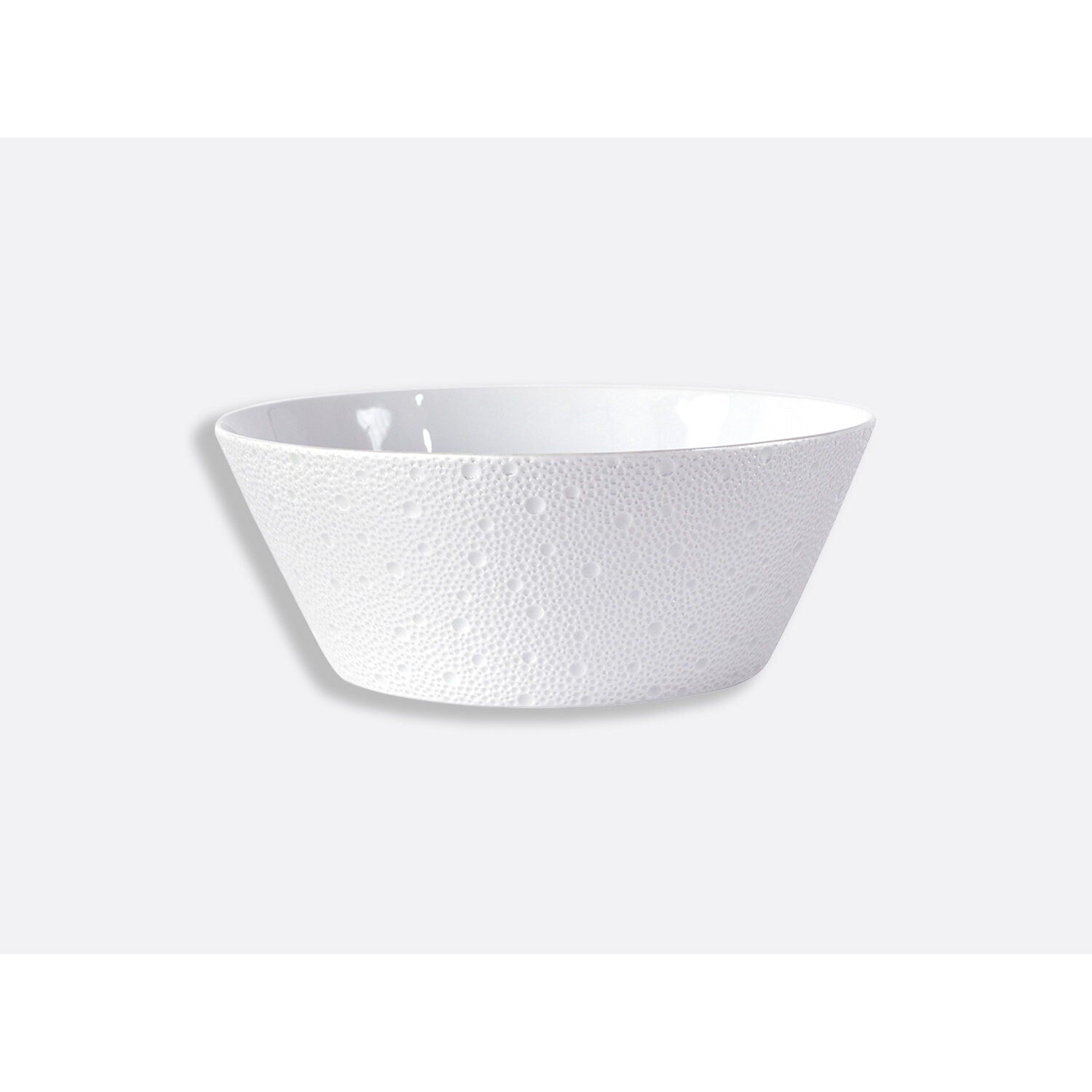 Bernardaud Deep Salad bowl 116 oz, Limoges porcelain, Écume Perle collection, on a white background