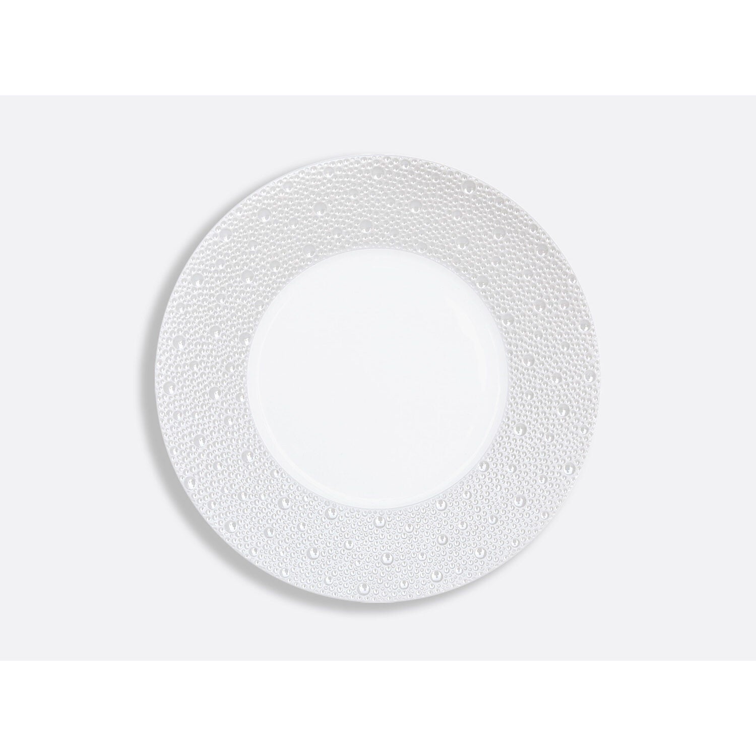 Bernardaud Dinner plate 10.5", Limoges porcelain, Écume Perle collection, on a white background