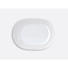 Bernardaud Oval platter 12", Limoges porcelain, Écume Perle collection, on a white background