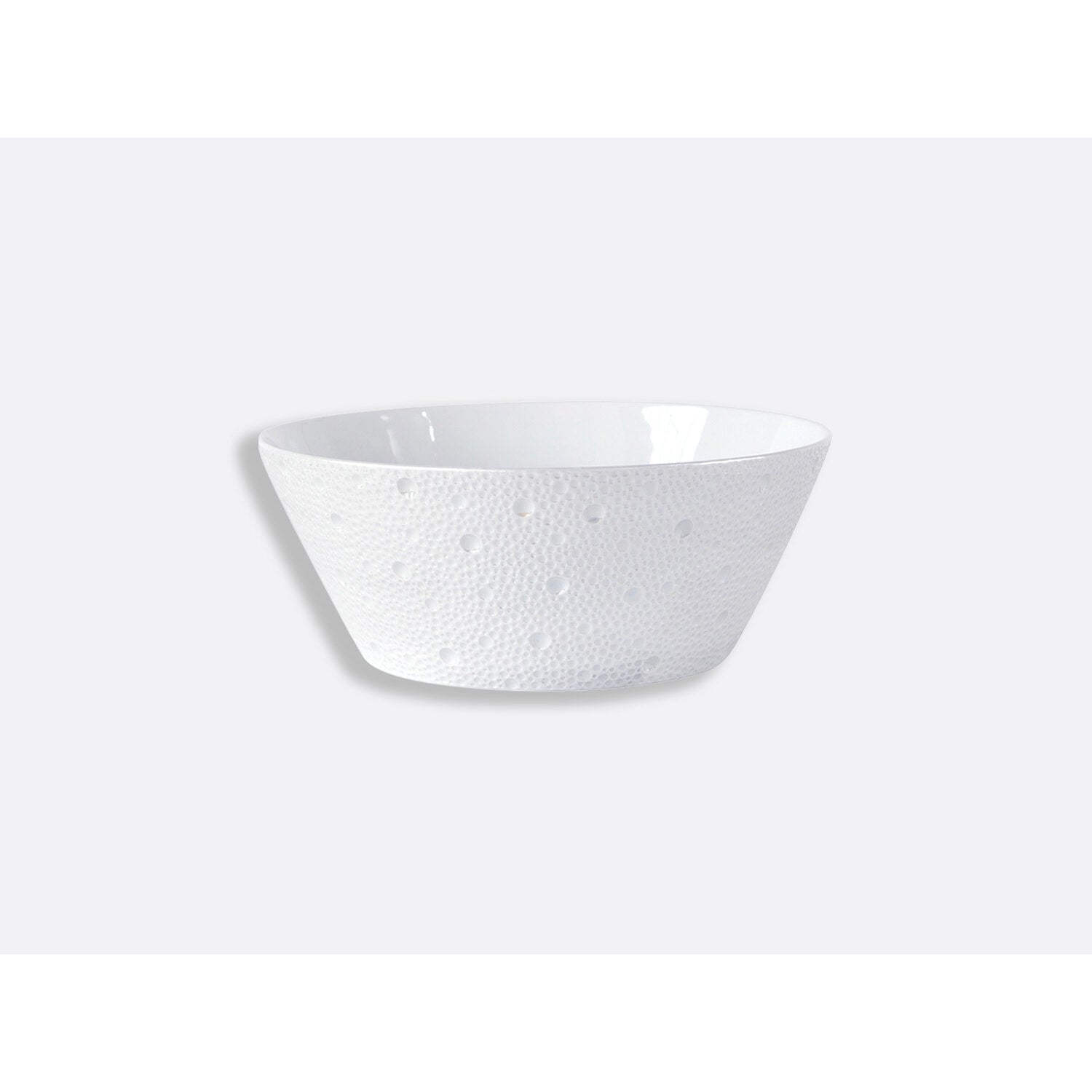 Bernardaud Salad bowl 44 oz, Limoges porcelain, Écume Perle collection, on a white background
