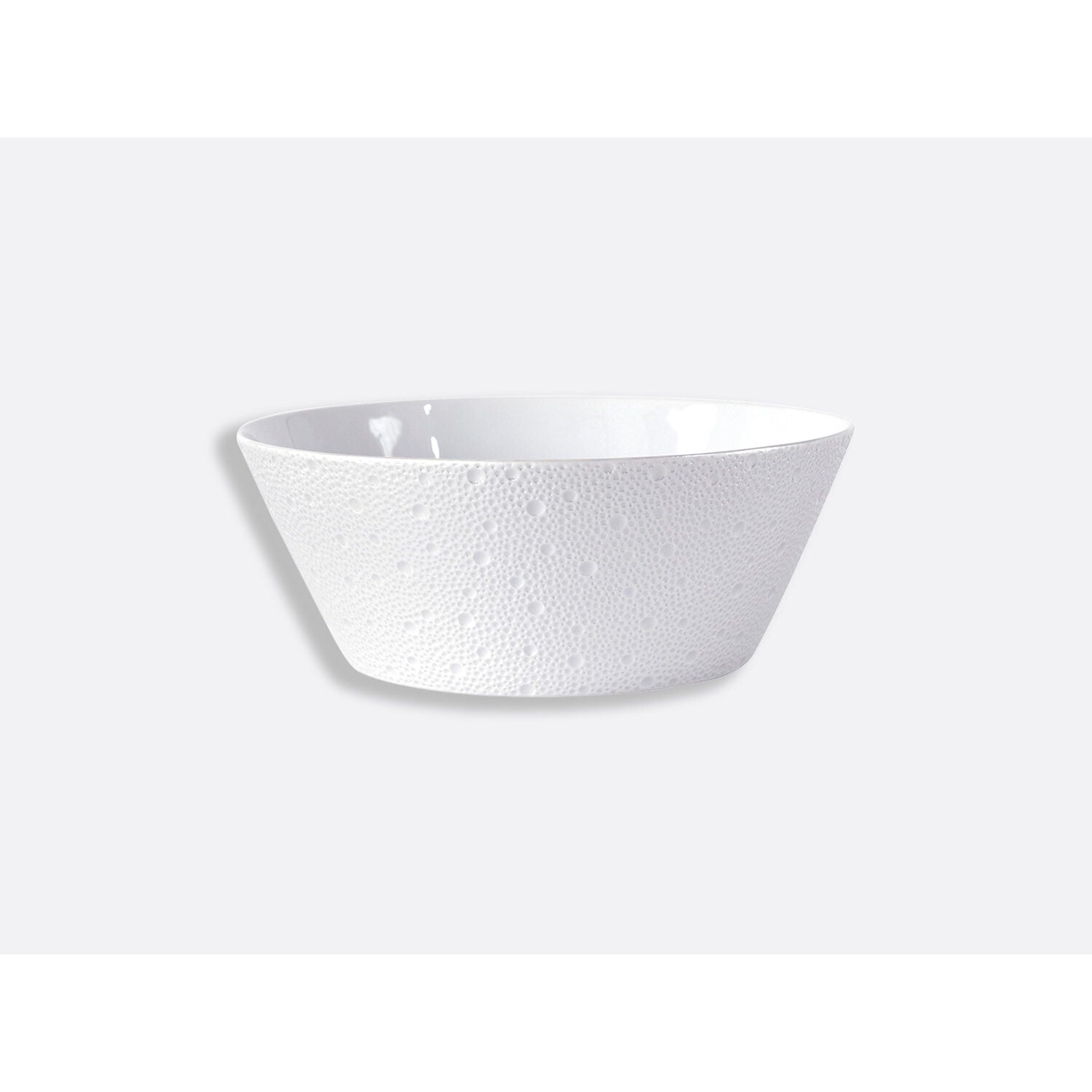 Bernardaud Salad bowl 54 oz, Limoges porcelain, Écume Perle collection, on a white background