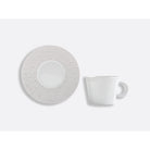Bernardaud Set of tea cups and saucers 5.7 oz, Limoges porcelain, Écume Perle collection, detail view
