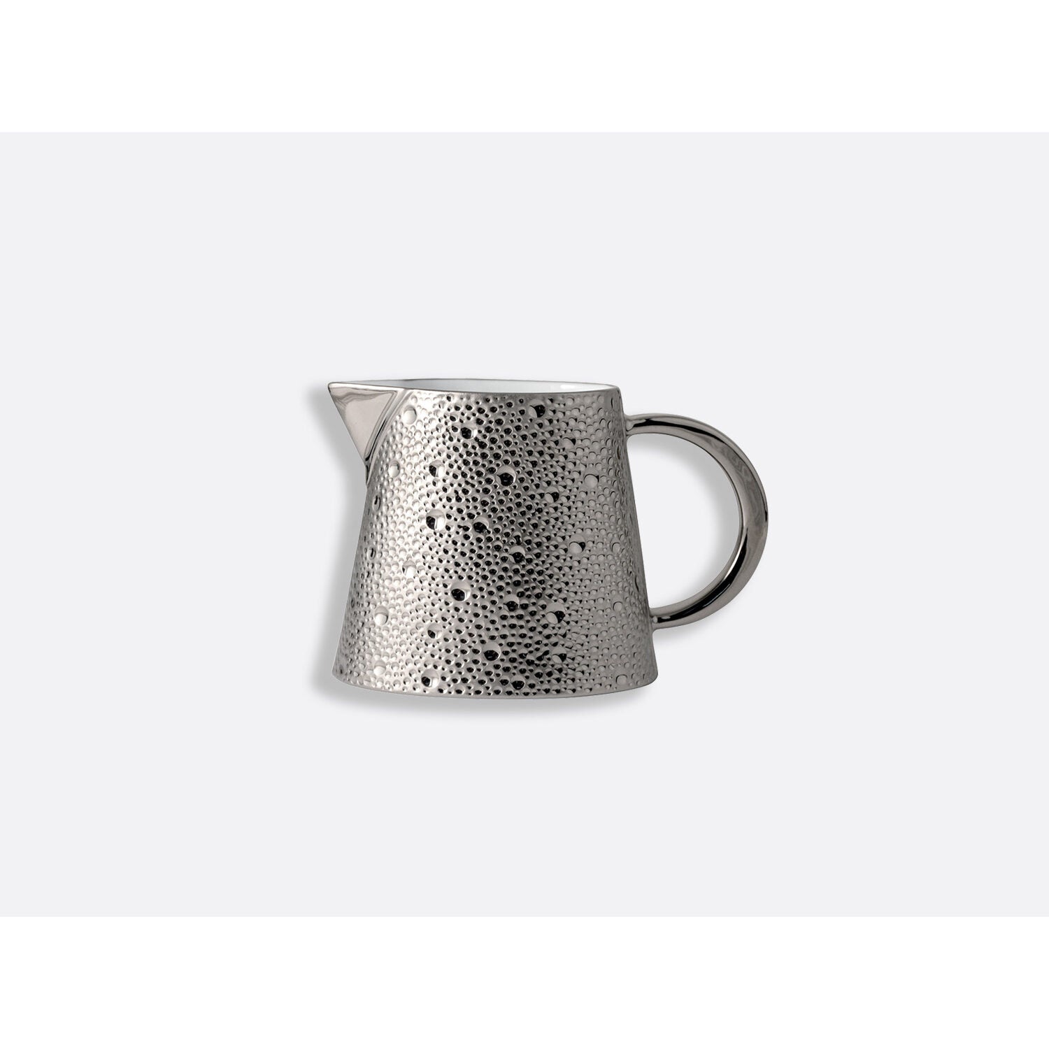 Bernardaud Creamer 8.5 oz, Limoges porcelain, Ecume Platine collection, on a white background