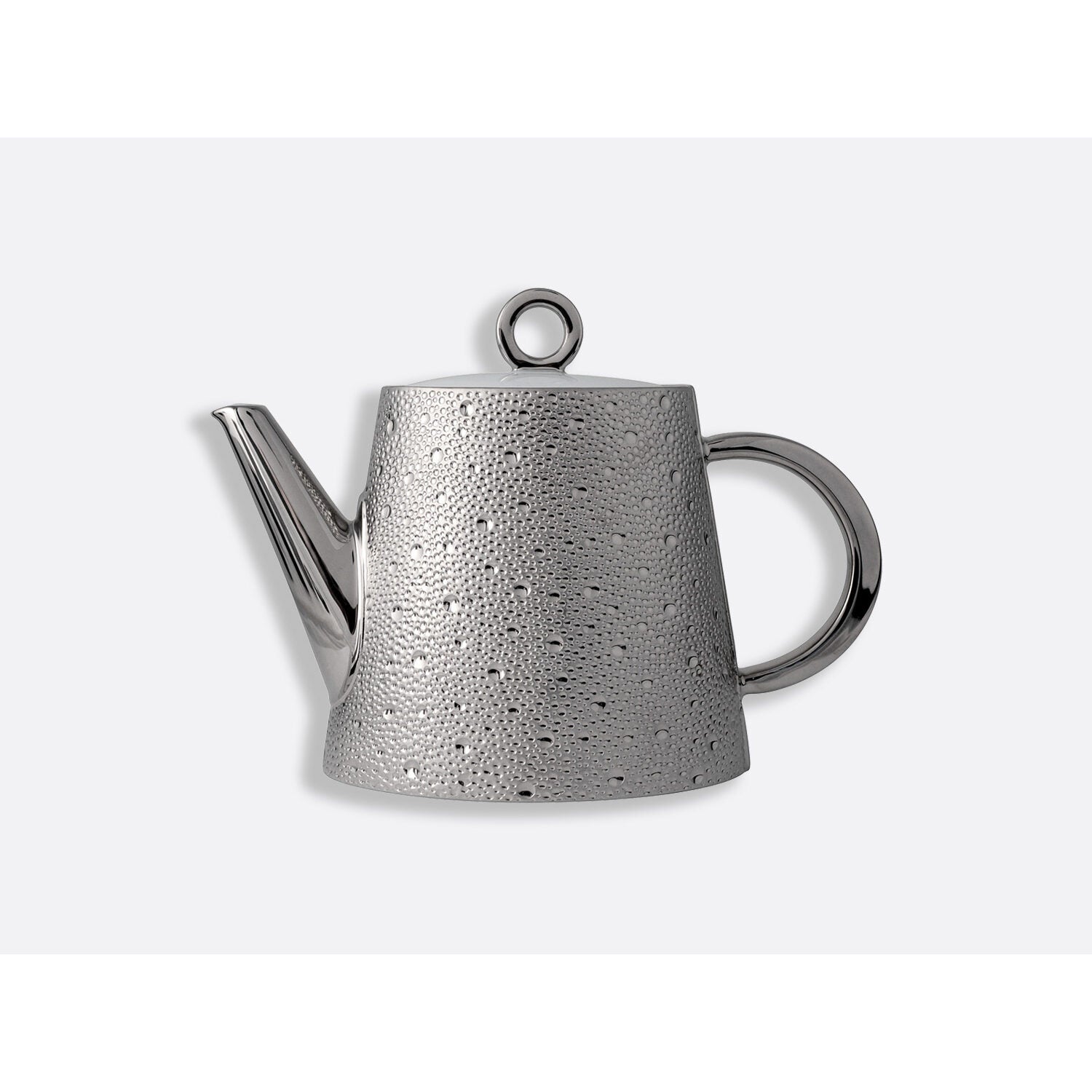 Bernardaud Hot beverage server 12 cups 33.8 oz, Limoges porcelain, Ecume Platine collection, on a white background
