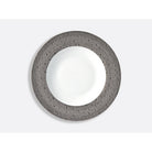 Bernardaud Rim soup 9", Limoges porcelain, Ecume Platine collection, on a white background