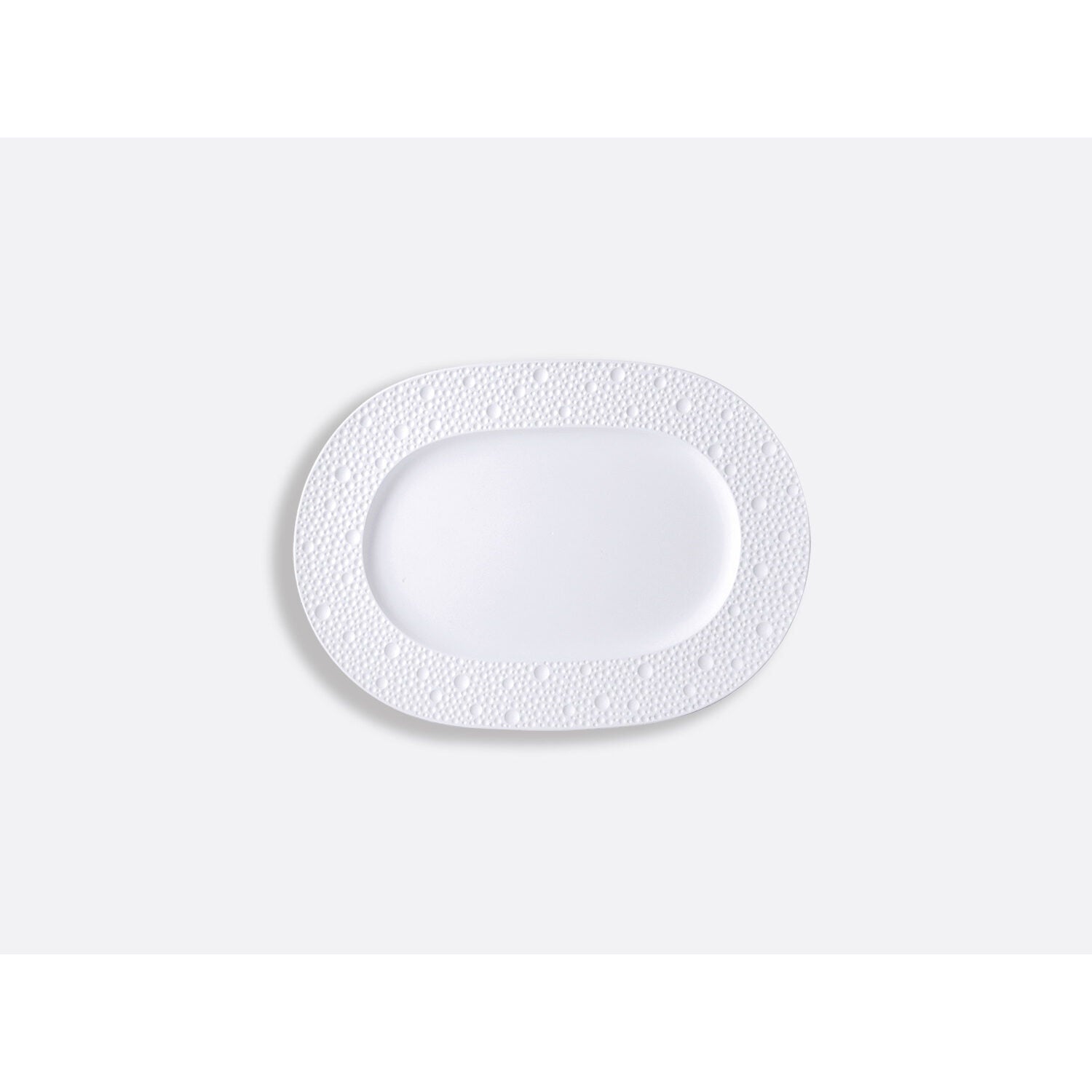 Bernardaud Relish dish 8.5" x 6", Limoges porcelain, Ecume collection, on a white background