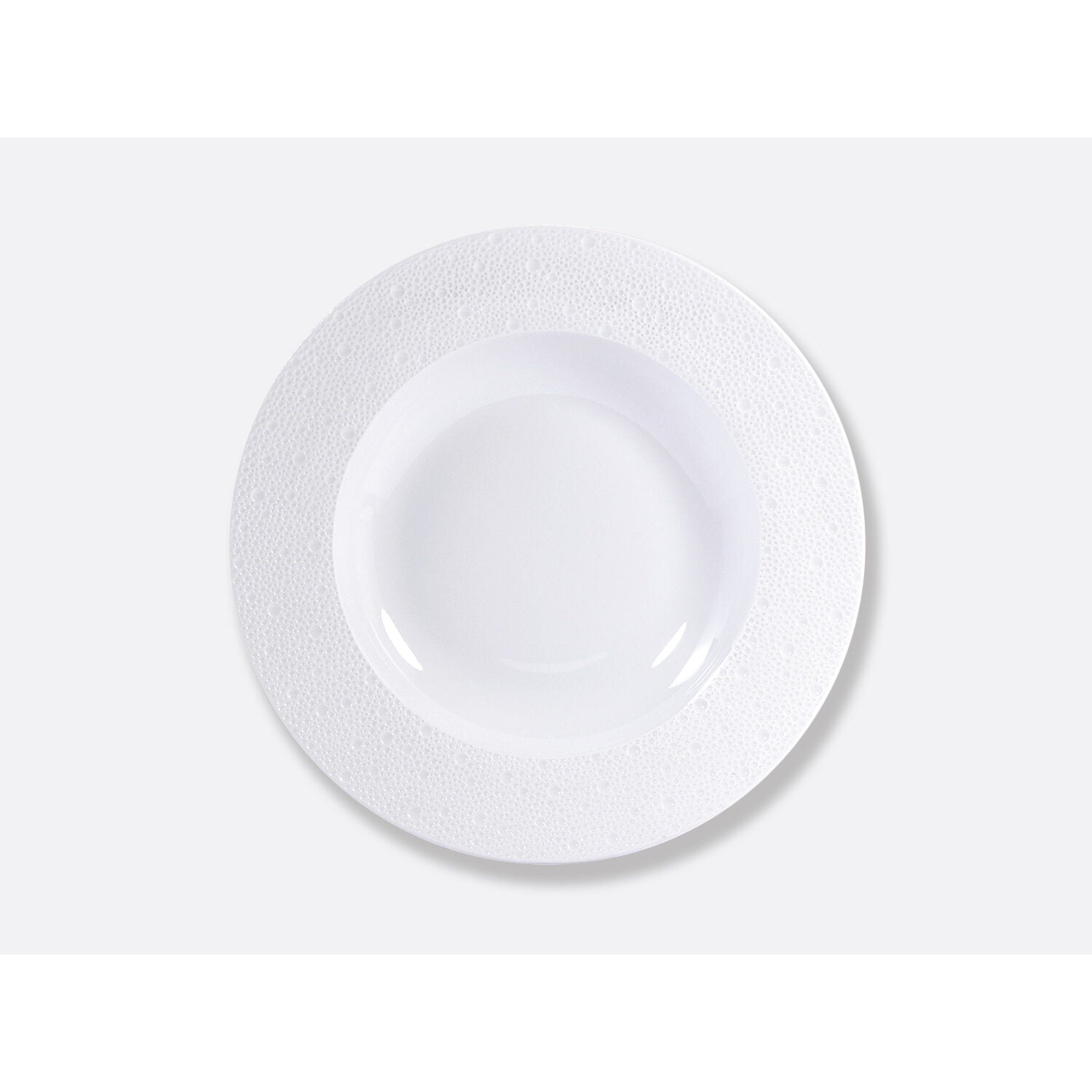 Bernardaud Rim soup 11.6", Limoges porcelain, Ecume collection, on a white background