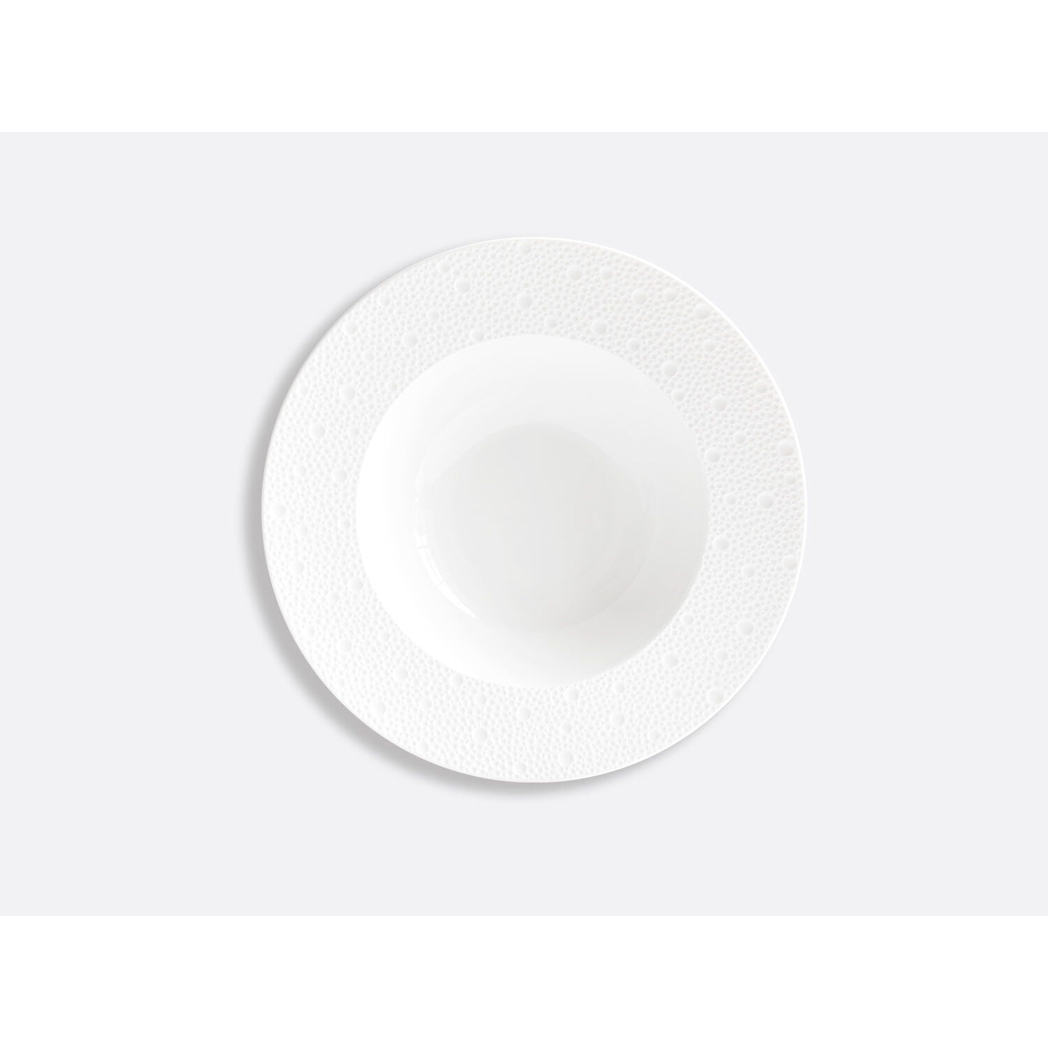 Bernardaud Rim soup 8.7", Limoges porcelain, Ecume collection, on a white background