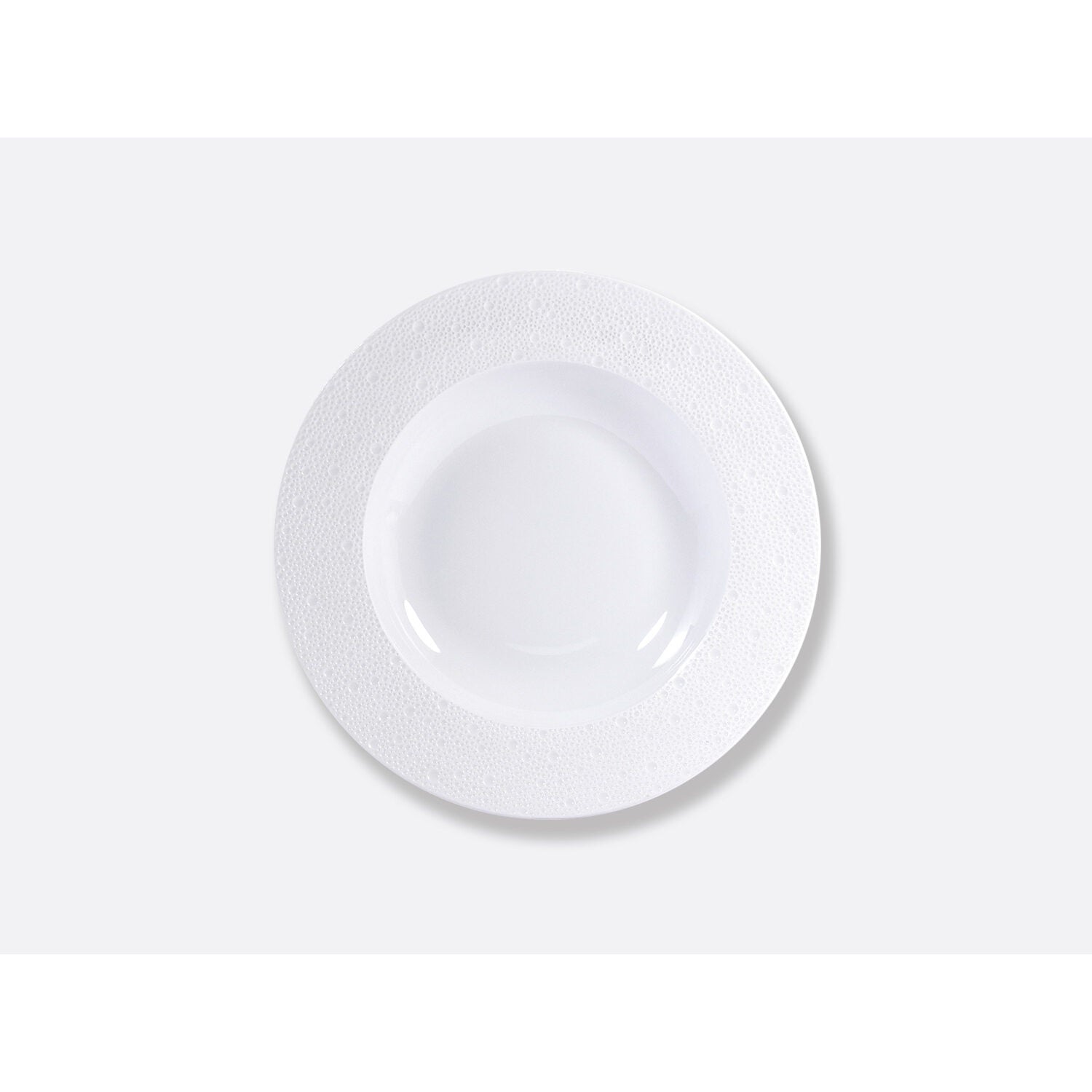 Bernardaud Rim soup 9", Limoges porcelain, Ecume collection, on a white background