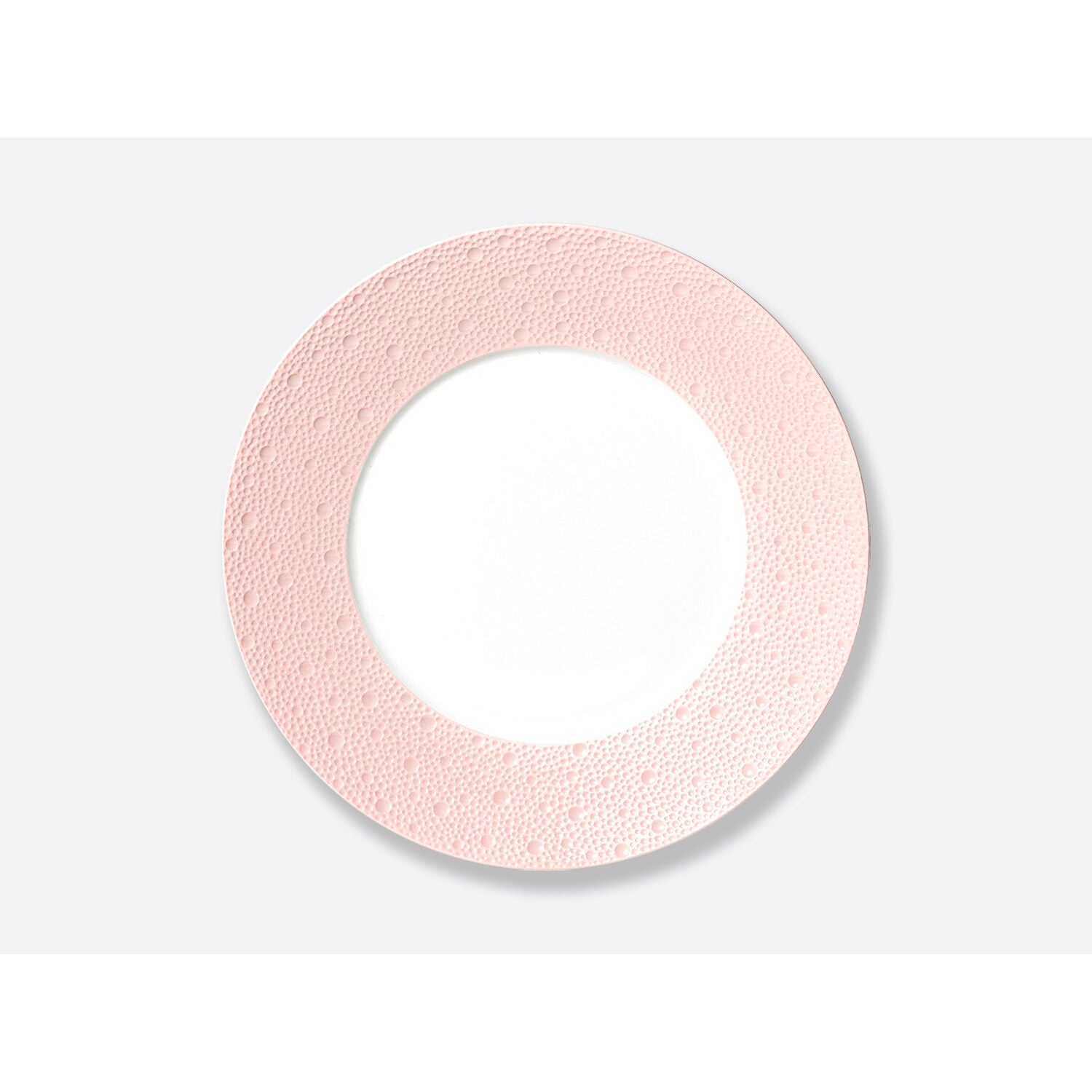 Bernardaud Dinner plate 10.5", Limoges porcelain, Ecume Rose de Corée collection, on a white background