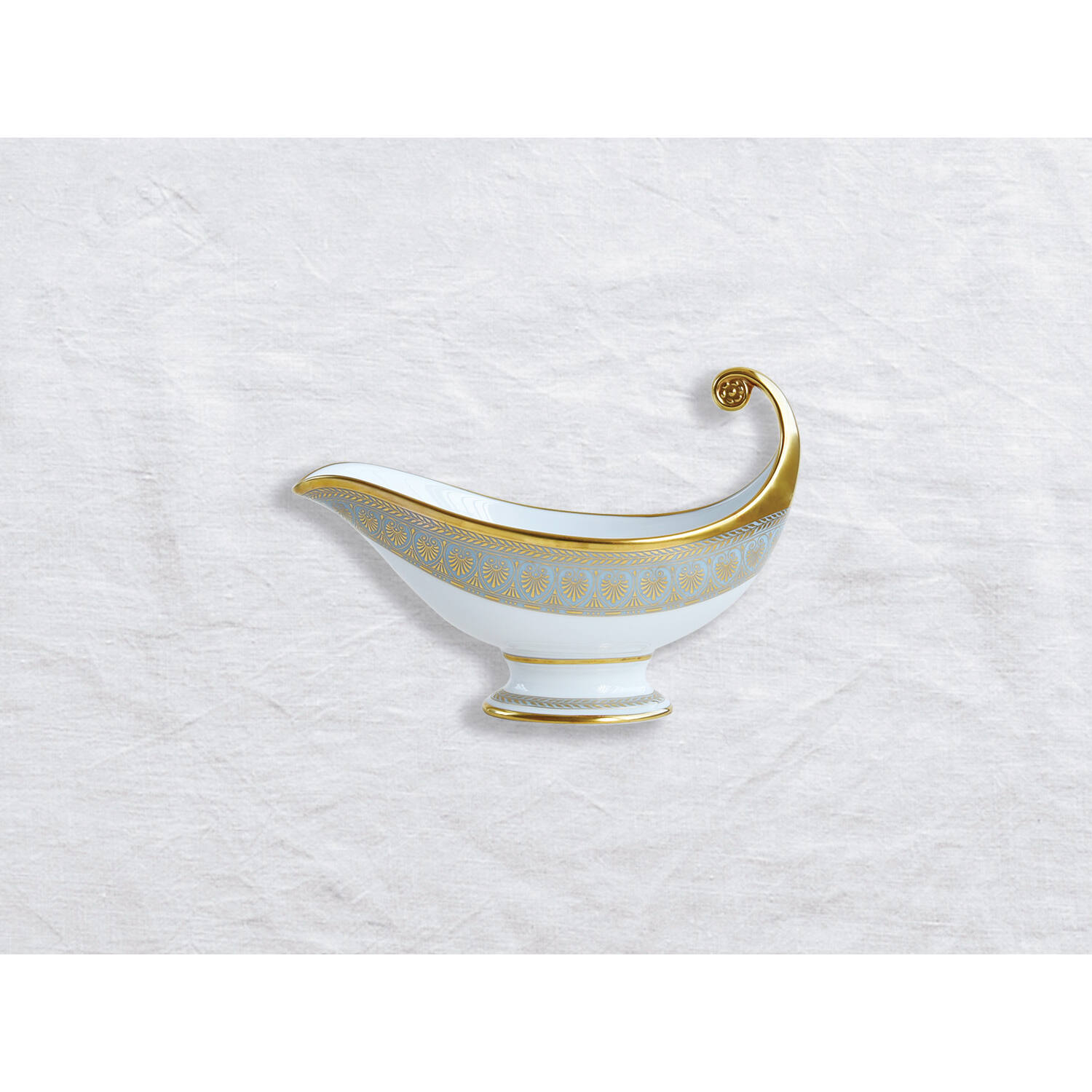 Bernardaud Gravy boat 8.5 oz, Limoges porcelain, Elysee collection, on a white background