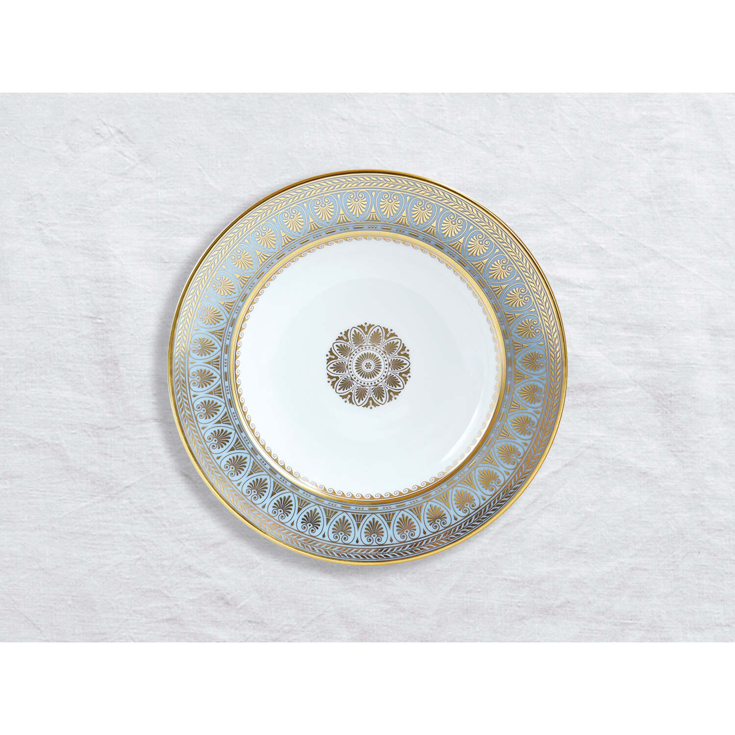 Bernardaud Rim soup 9", Limoges porcelain, Elysee collection, on a white background