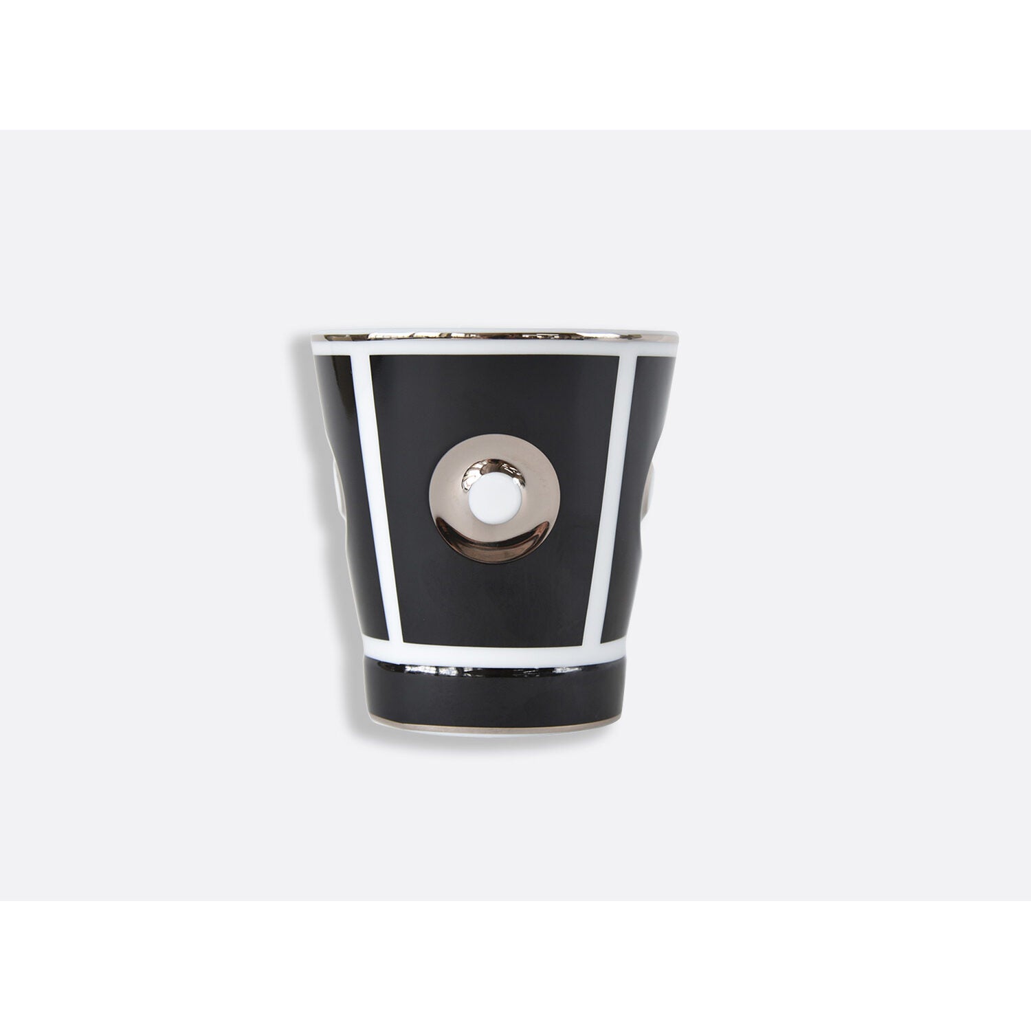 Bernardaud Goblet 8.5 oz black in Black, Limoges porcelain, Eolie Goblets collection, on a white background
