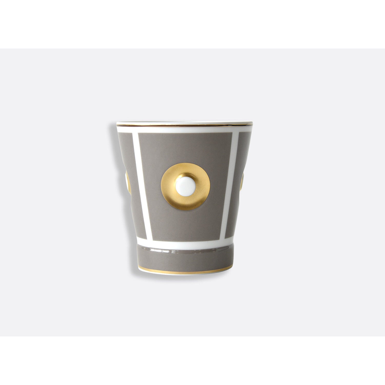 Bernardaud Goblet 8.5 oz grege gold in Greige Gold, Limoges porcelain, Eolie Goblets collection, on a white background