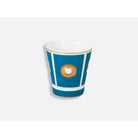 Bernardaud Goblet 8.5 oz bleu indien in Indian Blue, Limoges porcelain, Eolie Goblets collection, on a white background