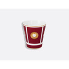 Bernardaud Goblet 8.5 oz garance in Madder Red, Limoges porcelain, Eolie Goblets collection, on a white background