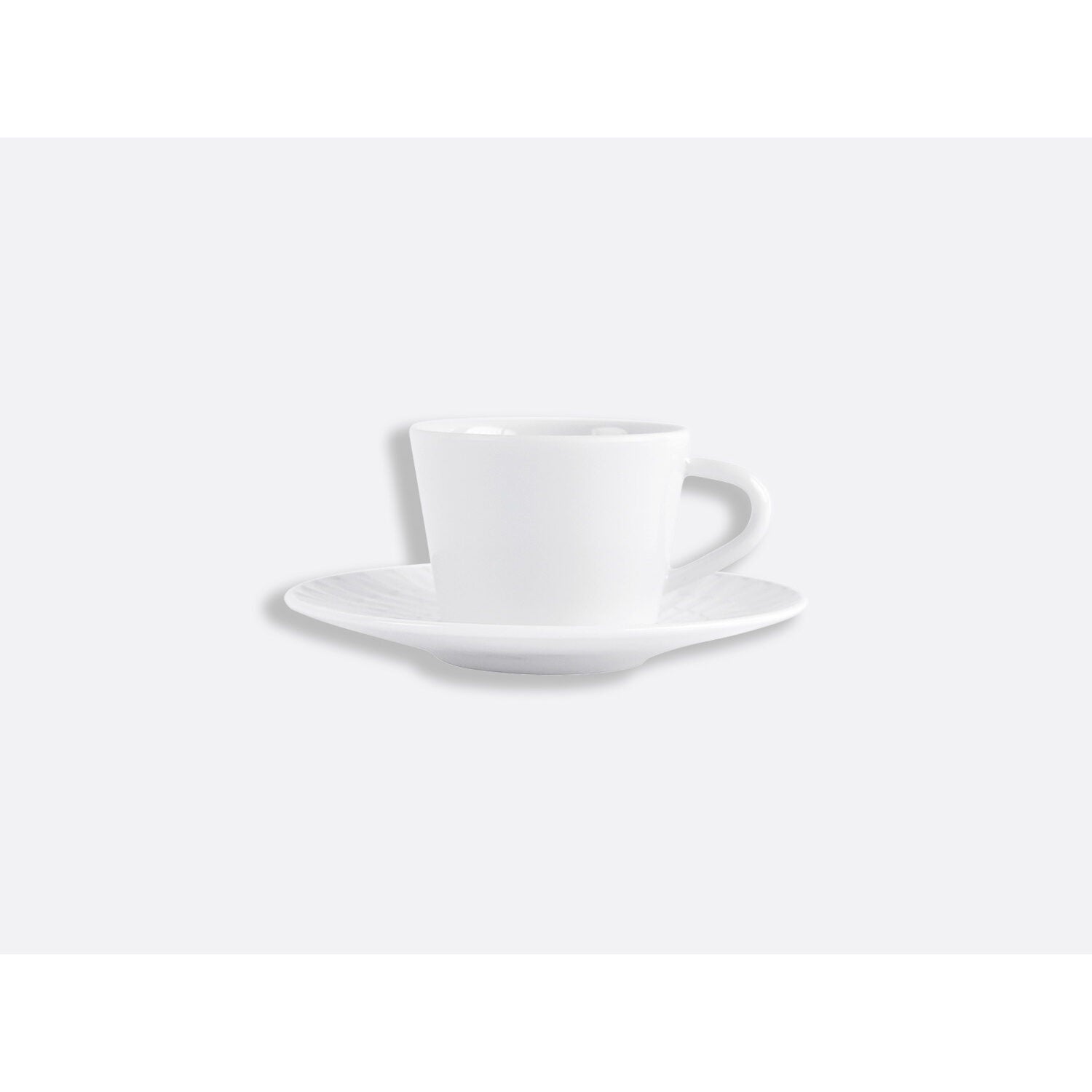 Bernardaud Espresso cup and saucer 2 oz Twist, Limoges porcelain, detail view