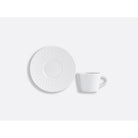 Bernardaud Espresso cup and saucer 2 oz Twist, Limoges porcelain, on a white background