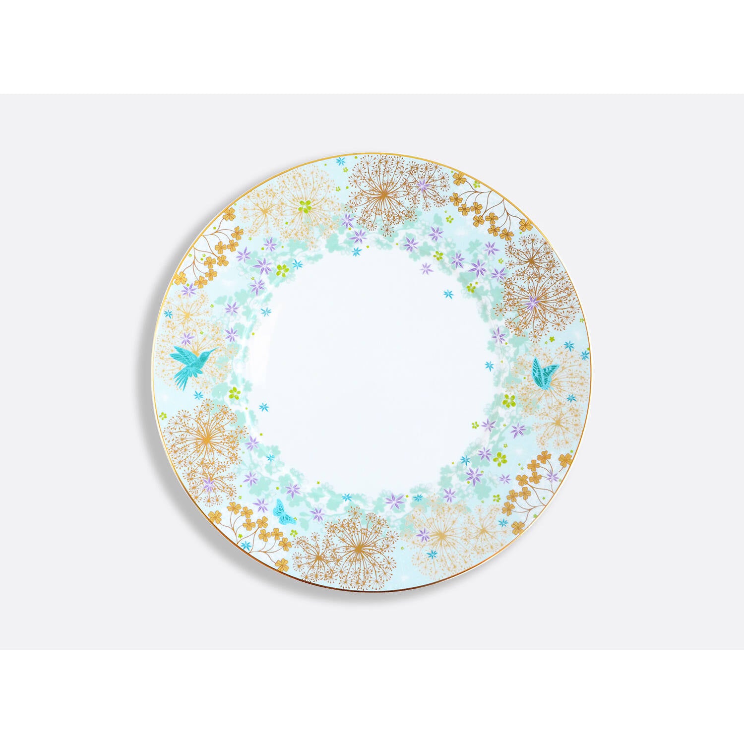 Bernardaud Dinner plate 10.6", Limoges porcelain, Féerie collection, on a white background