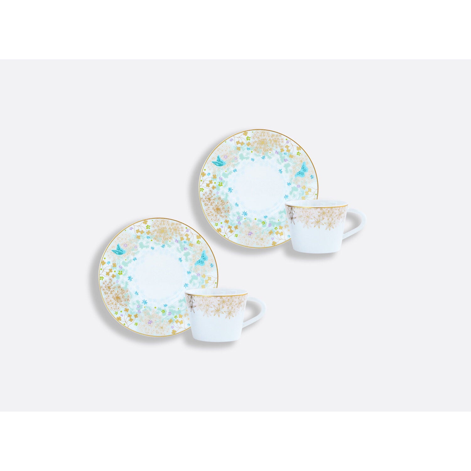 Bernardaud Espresso cup and saucer gift box - 2 Oz, Limoges porcelain, Féerie collection, detail view