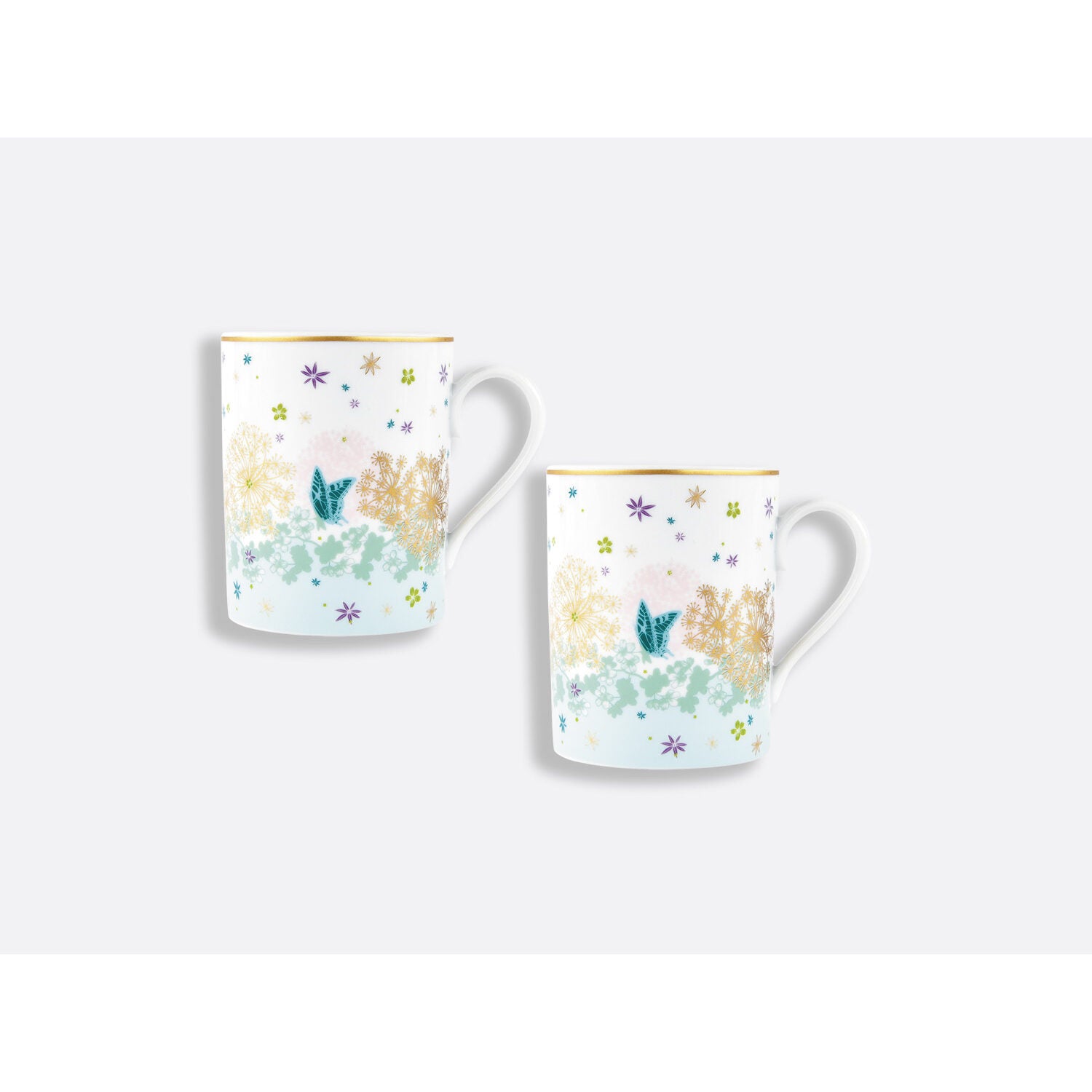 Bernardaud Mug 8.5 oz, Limoges porcelain, Féerie collection, detail view