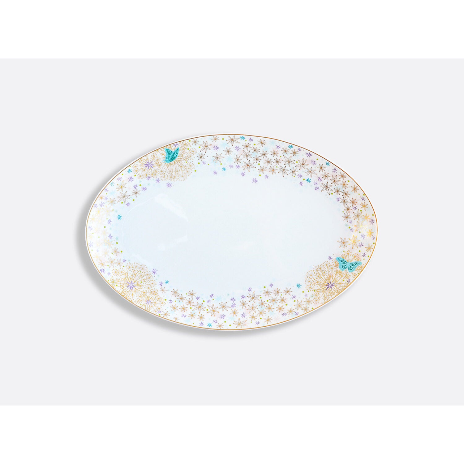 Bernardaud Oval platter 13", Limoges porcelain, Féerie collection, on a white background