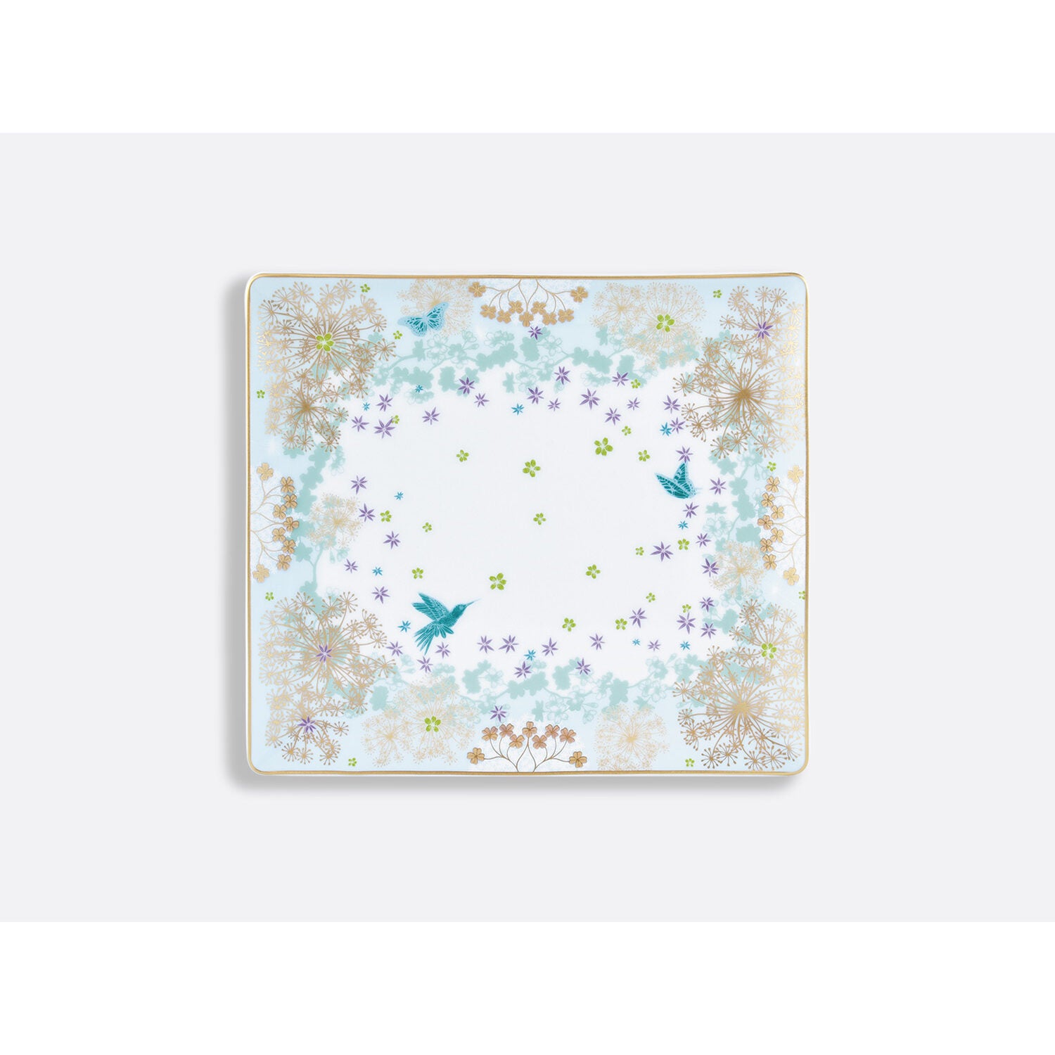 Bernardaud Rectangular tray 8.7" x 7.7", Limoges porcelain, Féerie collection, on a white background