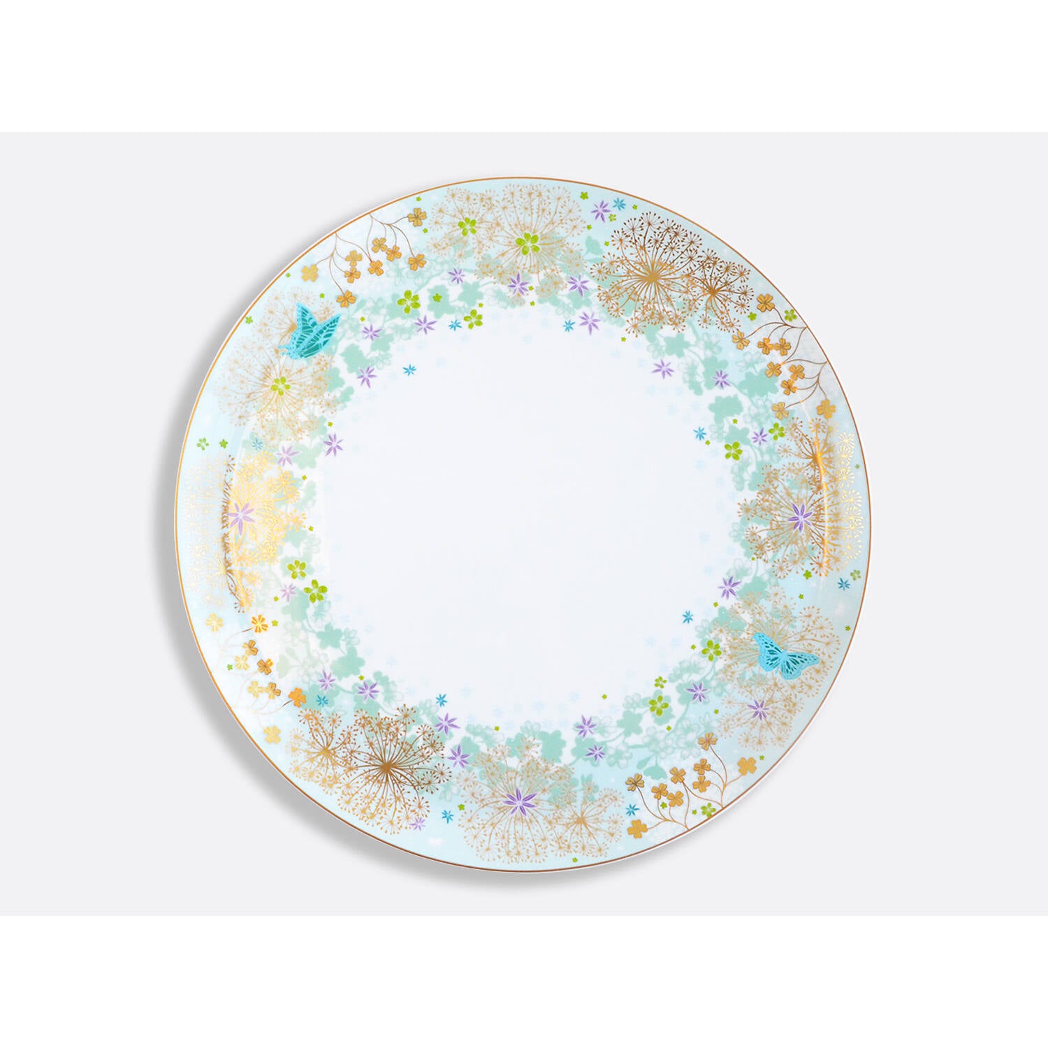 Bernardaud Round tart platter 13", Limoges porcelain, Féerie collection, on a white background