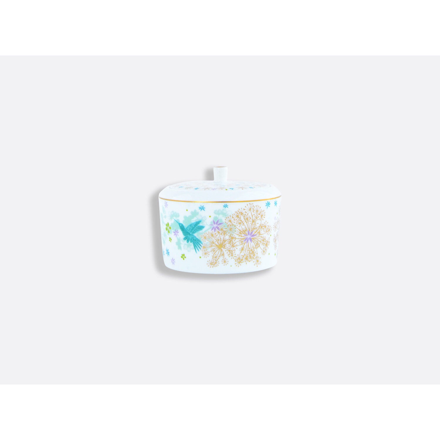 Bernardaud Sugar bowl 5 oz, Limoges porcelain, Féerie collection, on a white background