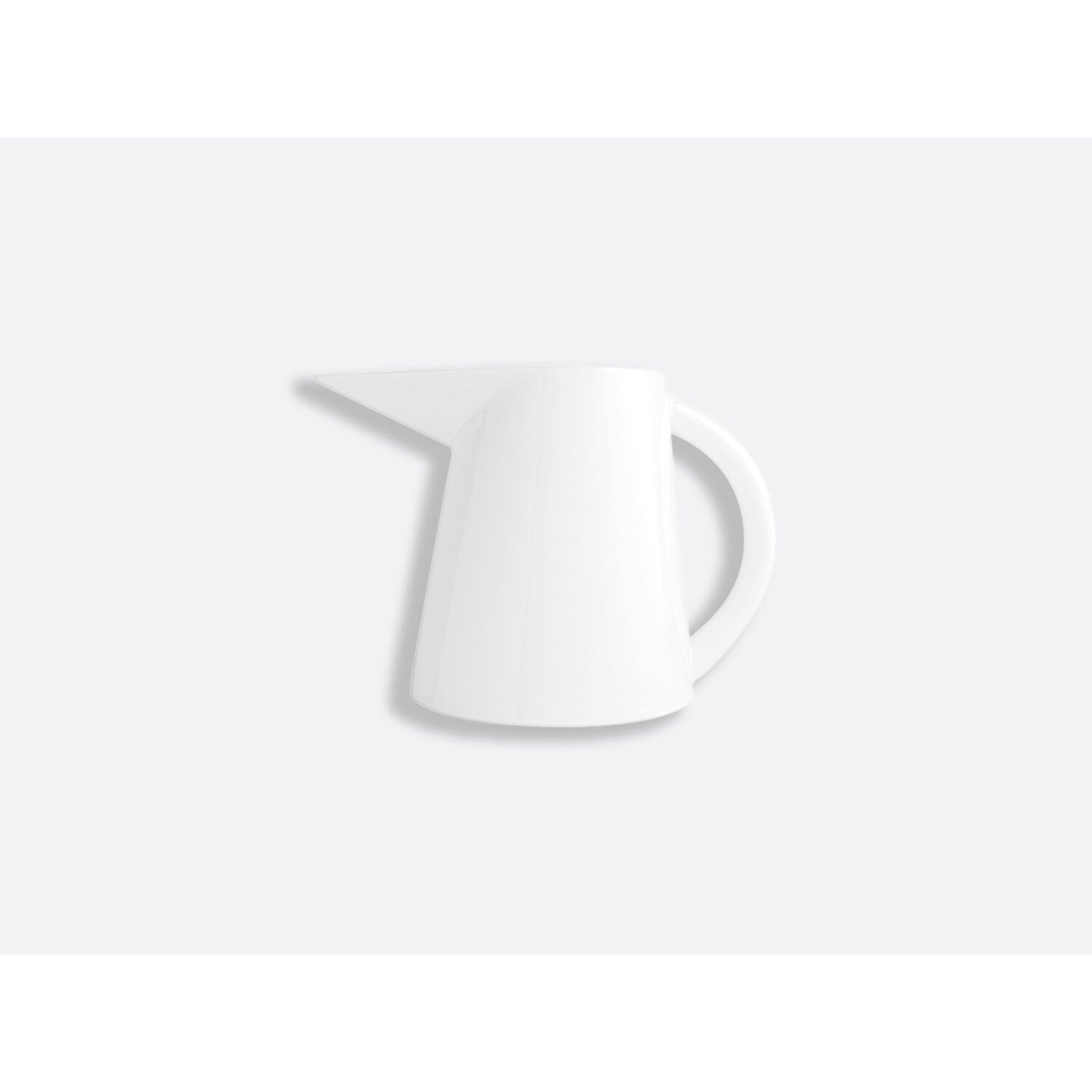 Bernardaud Charlotte pitcher 34 oz, Limoges porcelain, Fusion collection, on a white background