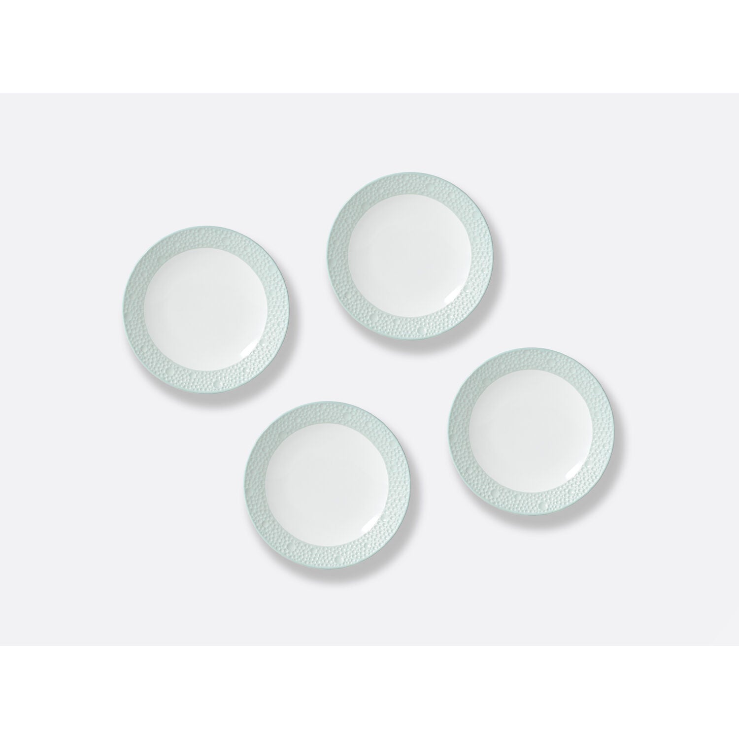 Bernardaud Gourmet dish Ecume green, Limoges porcelain, detail view