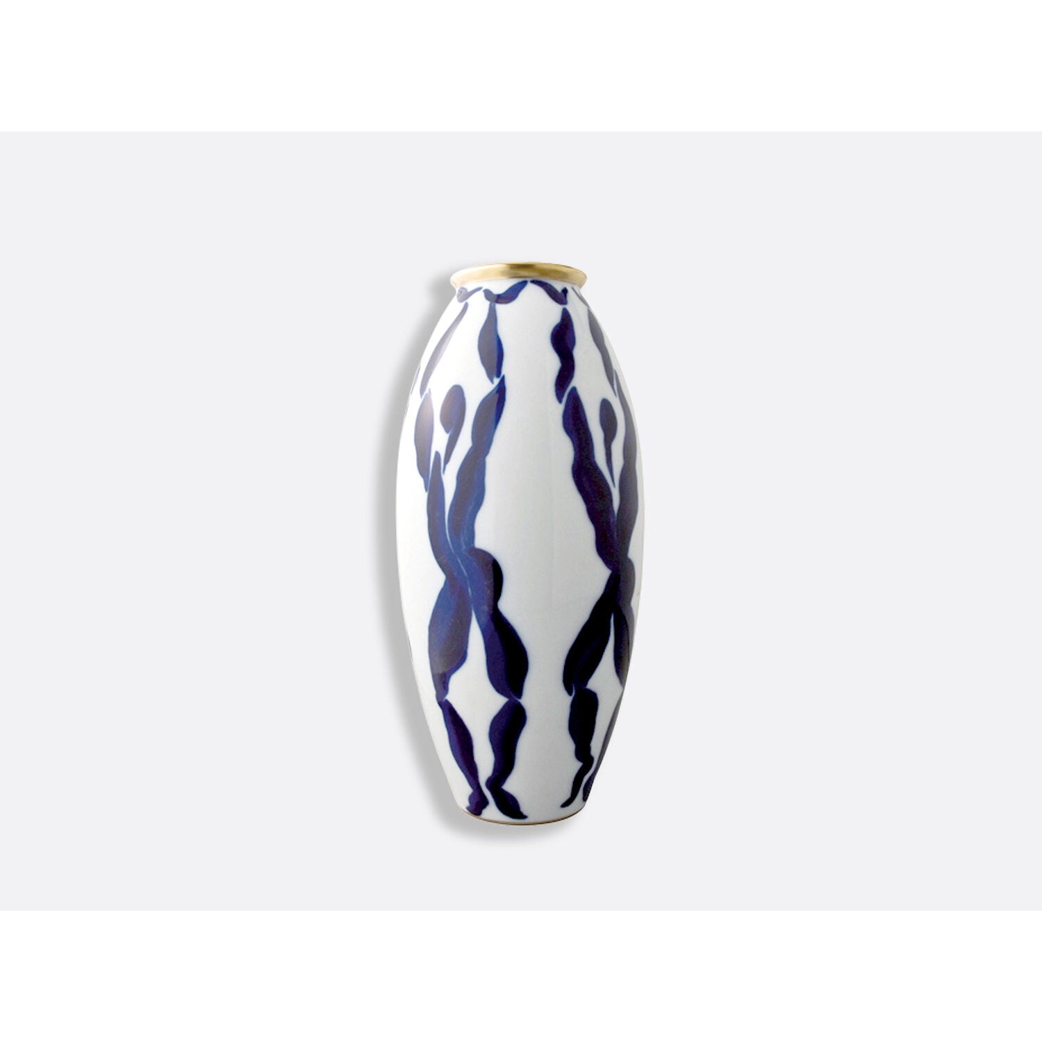 Bernardaud Cariatides vase H. 12.6", Limoges porcelain, Hervé Van Der Straeten collection, on a white background