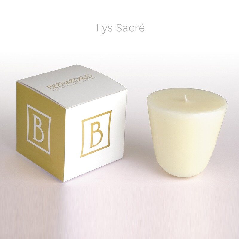 Bernardaud Refill for tumbler - 7 oz Sacred Lily in Sacred Lily, Limoges porcelain, Home Fragrances collection, on a white background