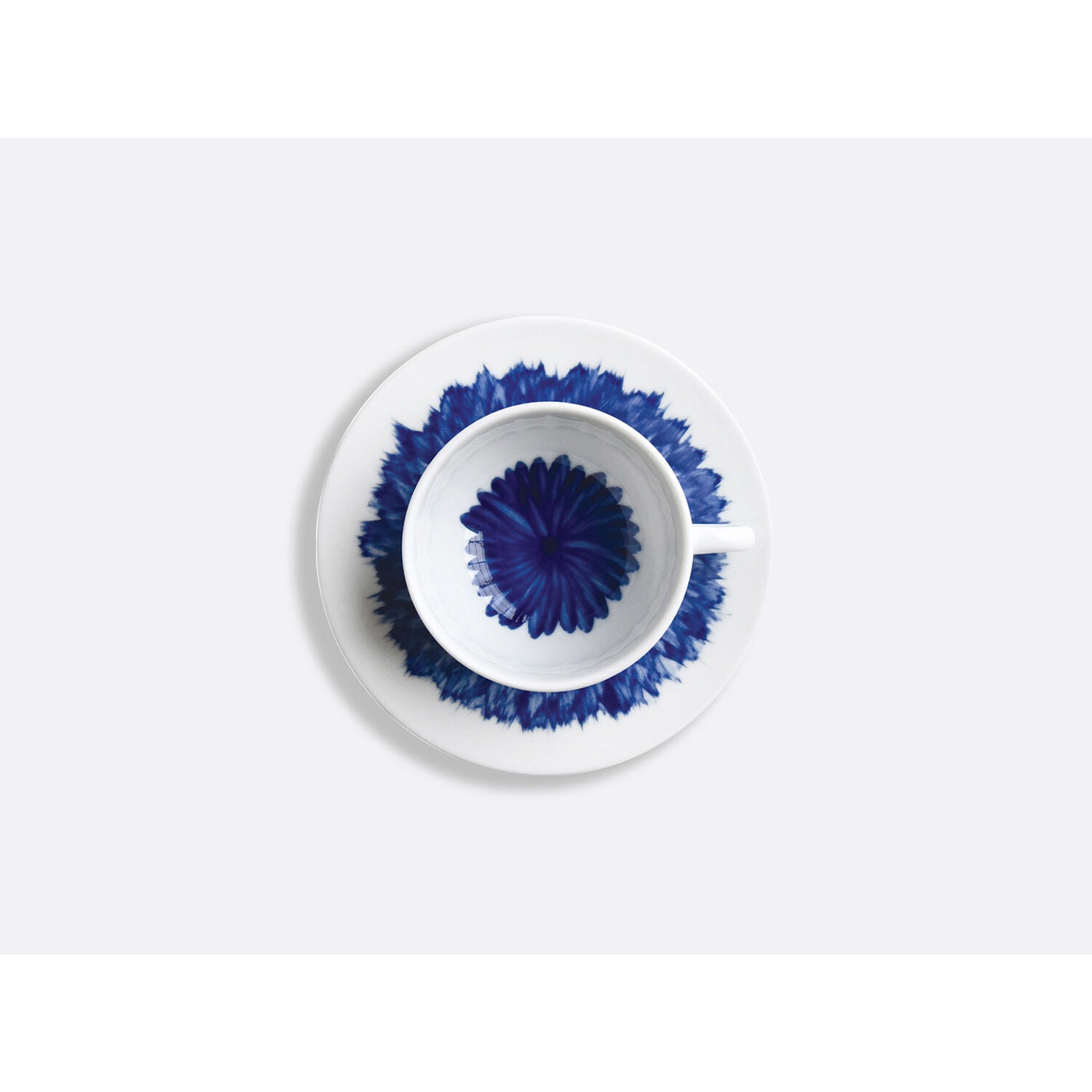 Bernardaud Espresso cup and saucer 3.5 oz, Limoges porcelain, In Bloom collection, detail view