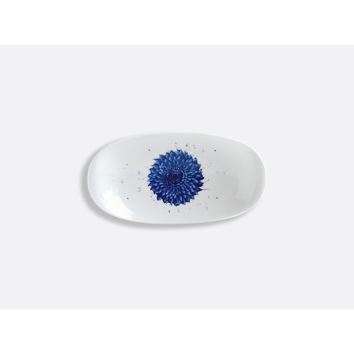 Bernardaud Relish dish 9" x 5", Limoges porcelain, In Bloom collection, on a white background