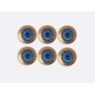 Bernardaud Set of 6 dessert plates 8.5", Limoges porcelain, In Bloom collection, on a white background