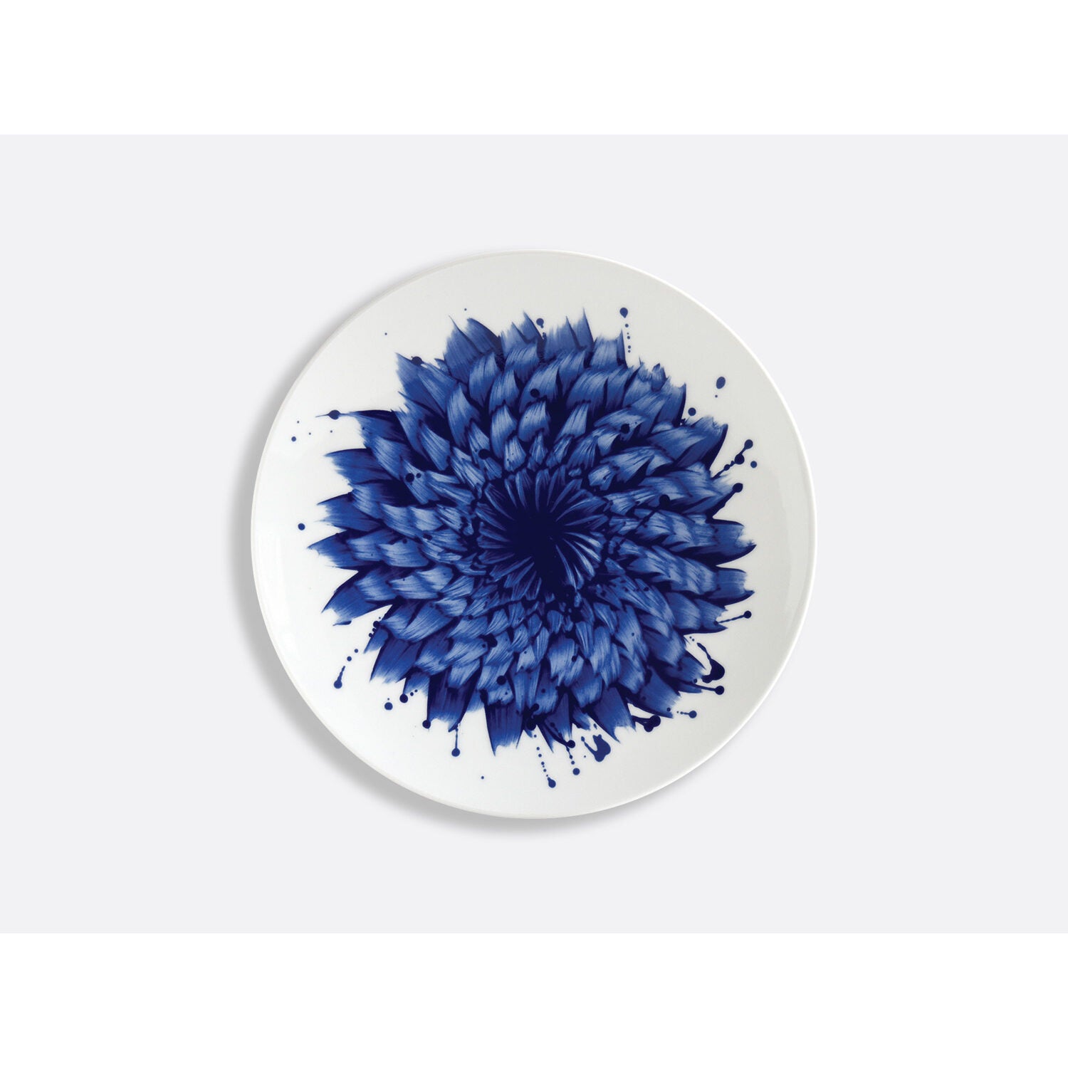 Bernardaud Set of 6 salad plates 8.5", Limoges porcelain, In Bloom collection, detail view
