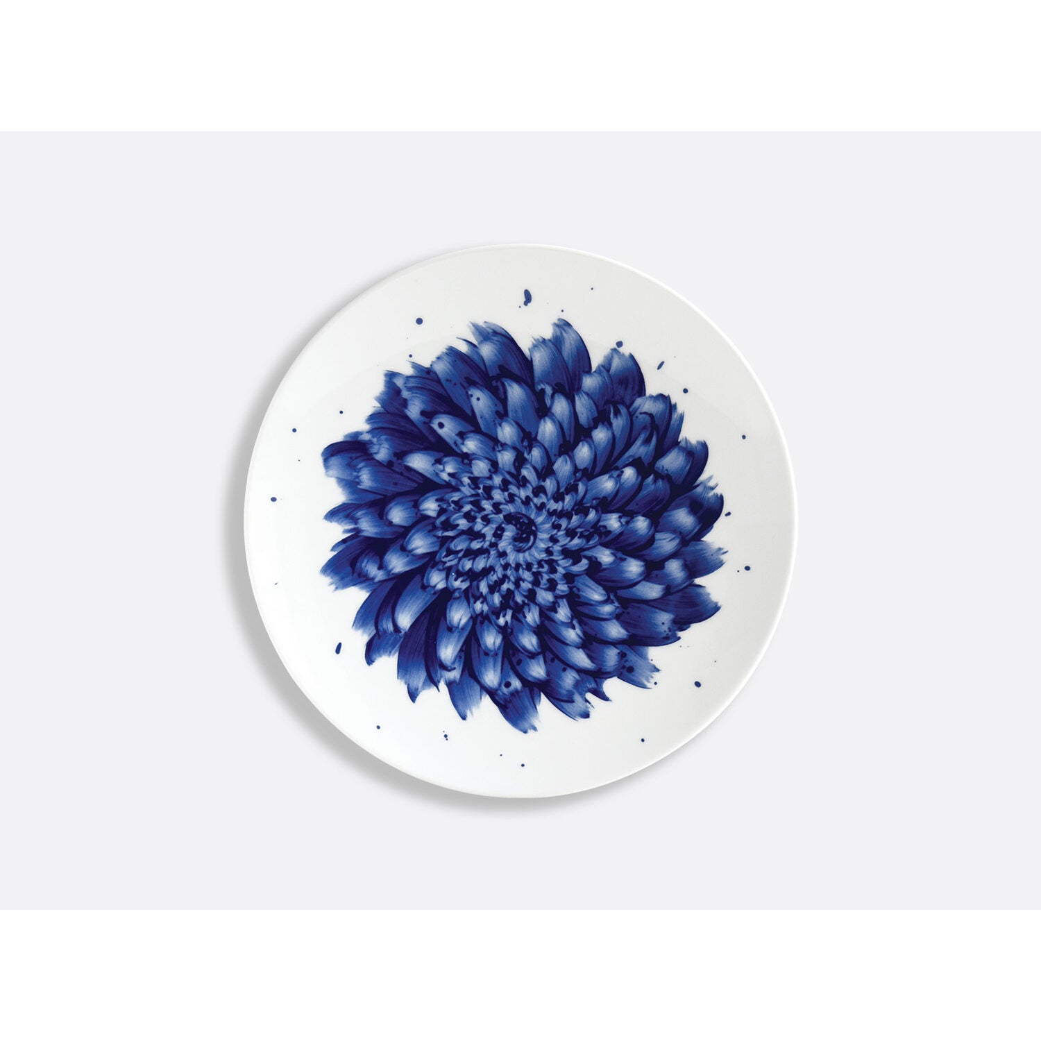 Bernardaud Set of 6 salad plates 8.5", Limoges porcelain, In Bloom collection, detail view