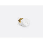 Bernardaud Round box Small garden gold, Limoges porcelain, Jardin de Table - Kazuyo Sejima collection, on a white background